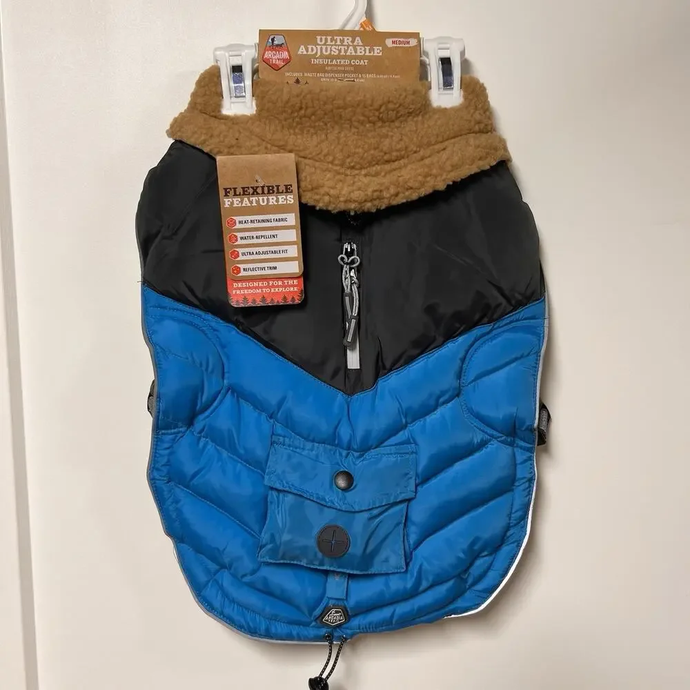 Arcadia Trail (M) Insulated Dog Puffer Coat Sherpa Fleece Reflective Thermal